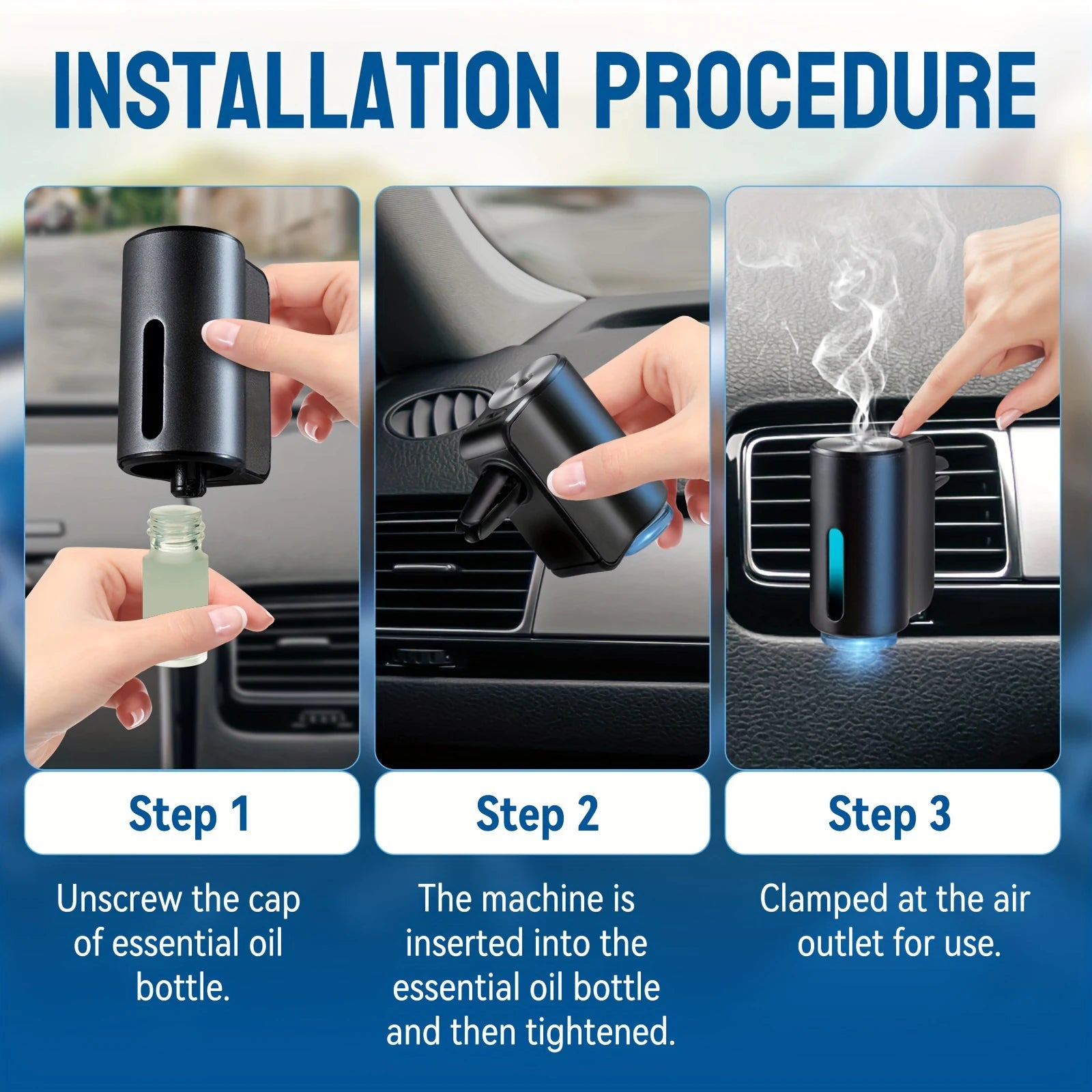Smart Aroma Diffuser - Auto Car Vent Air Freshener