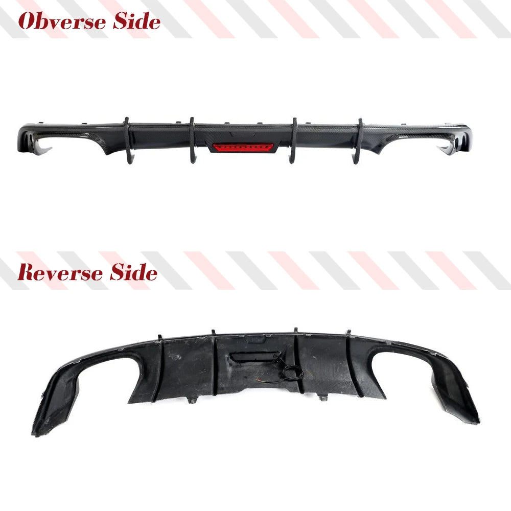 Carbon Fiber Rear Diffuser with LED Light for Audi A5 S-Line / S5 B9 (2017-2020)