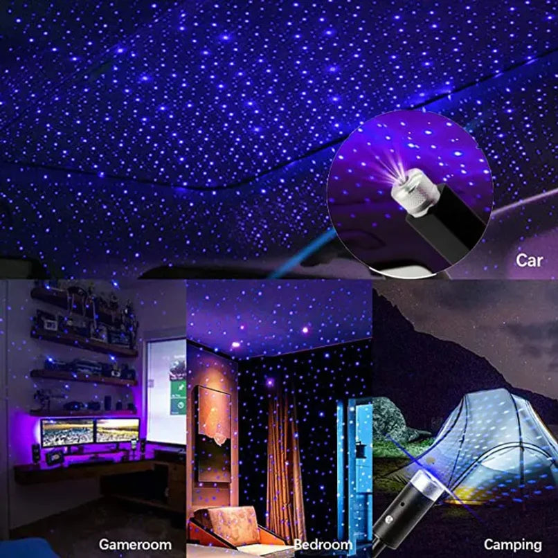 USB Car Starry Sky Projector - Galaxy Roof Interior Light