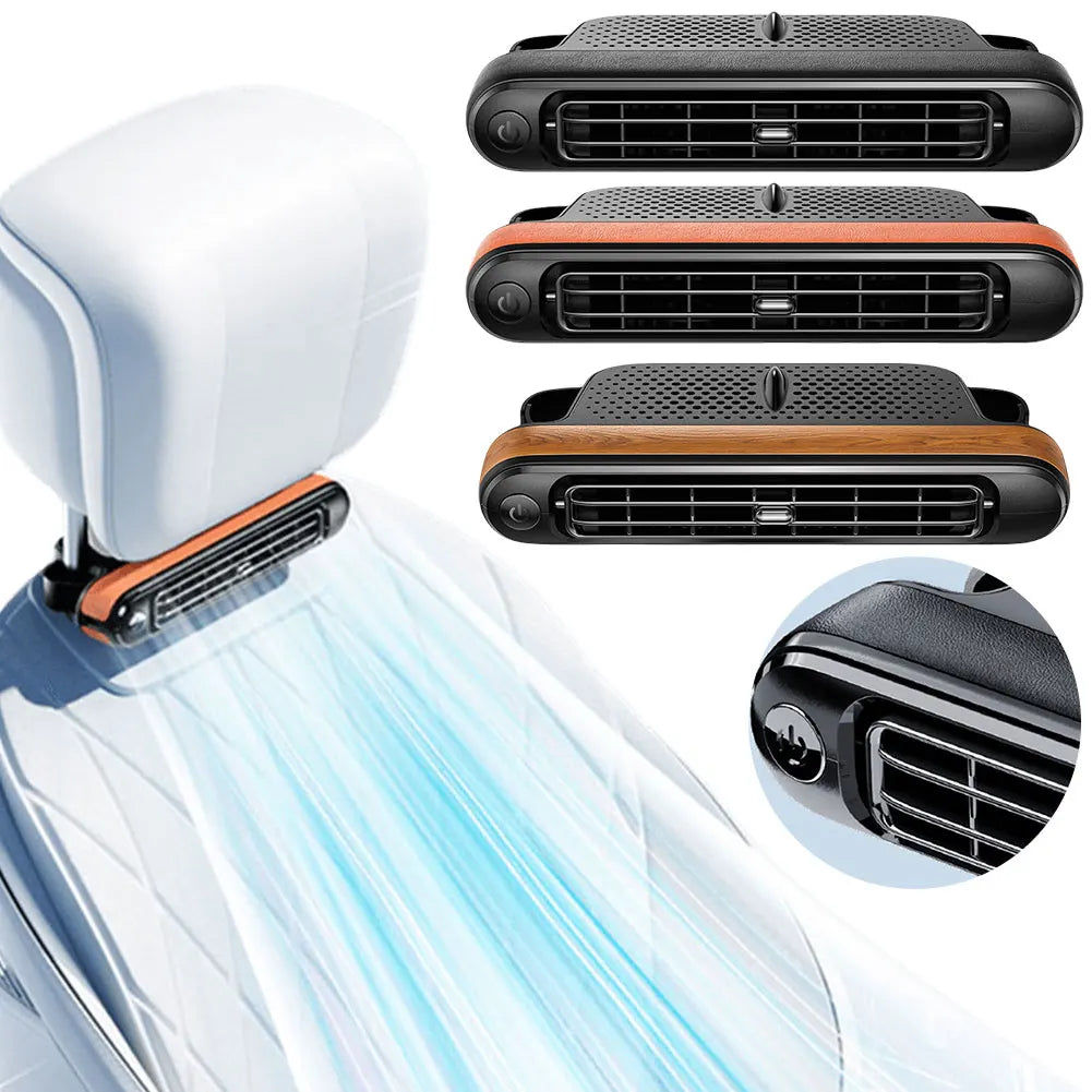 Dual Headrest Cooling Fan - USB Powered Car Fan