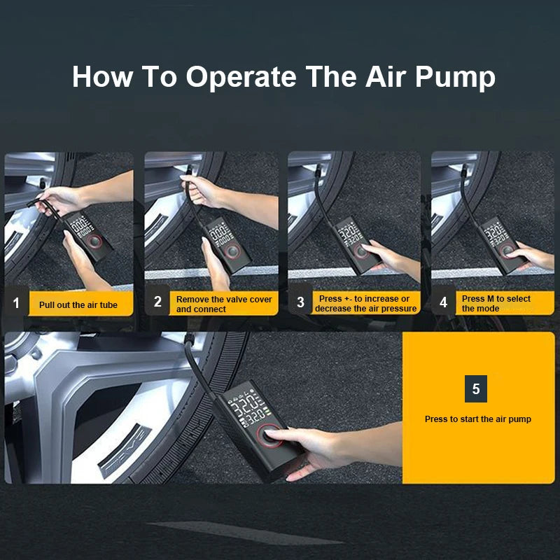 Smart Digital Tyre Inflator - Portable Air Compressor