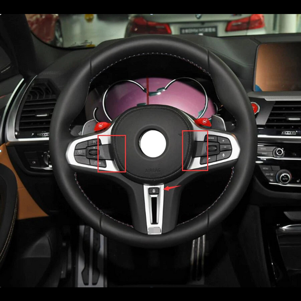 Carbon Fiber Steering Wheel Trim for BMW M5 F90 / X3M F97 / X4M F98 / G-Series 5/6/7 (2018-2019)
