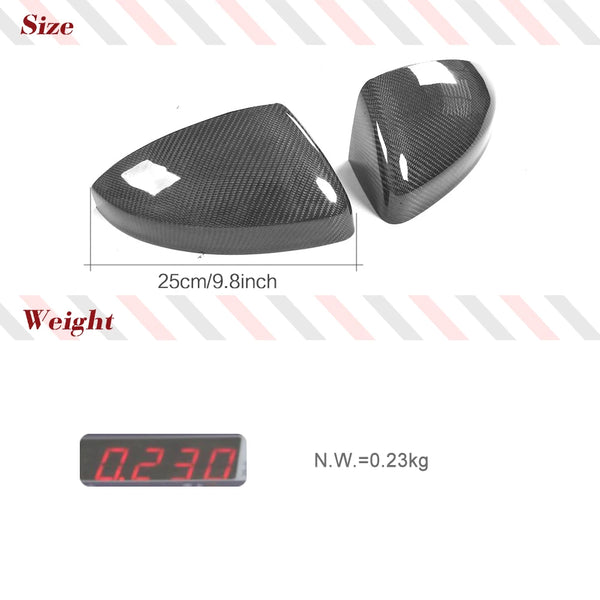 Carbon Fiber Side Mirror Covers for Audi R8 (4S) & TT MK3 (2015-2019)