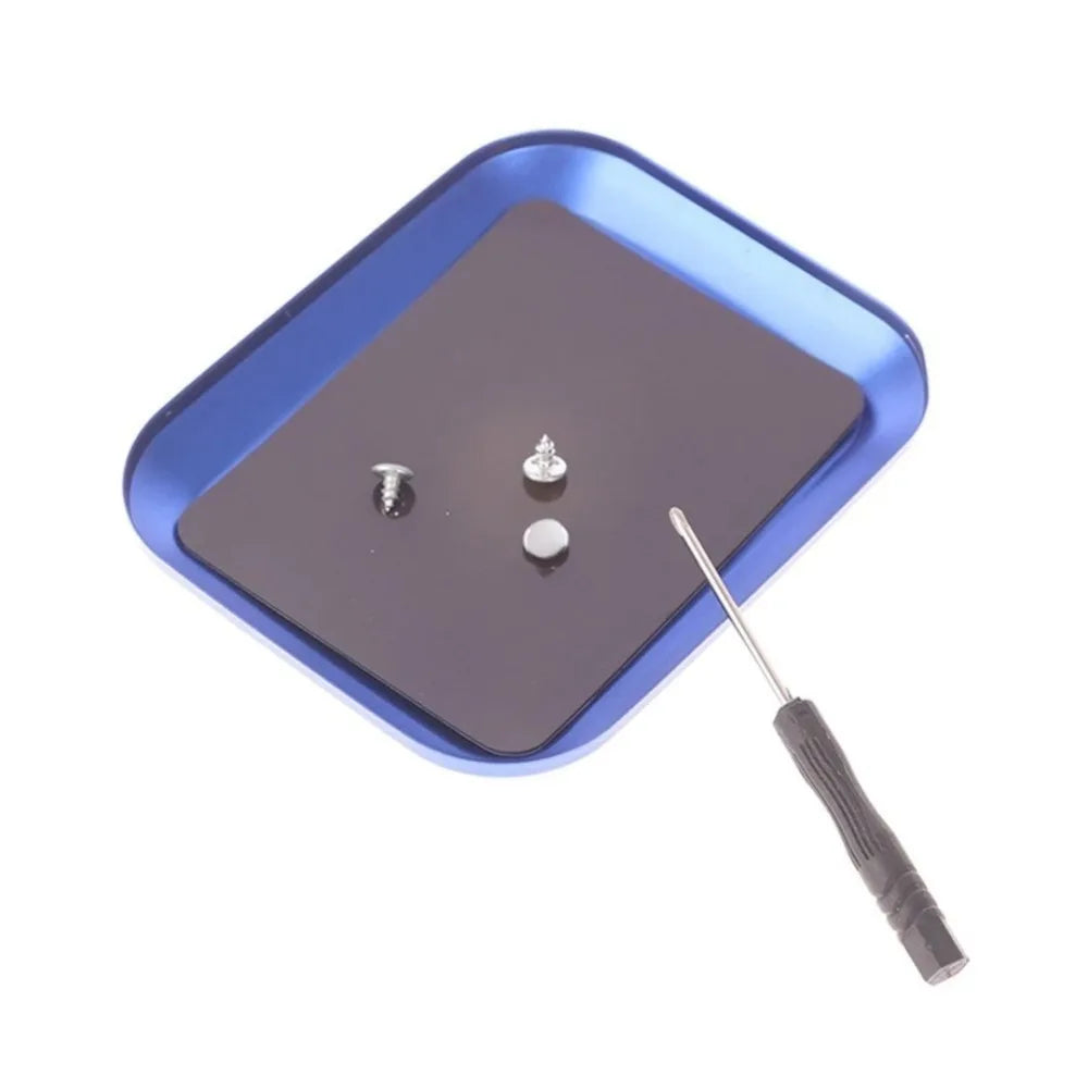Magnetic Aluminum Screw Tray - Parts Storage Plate