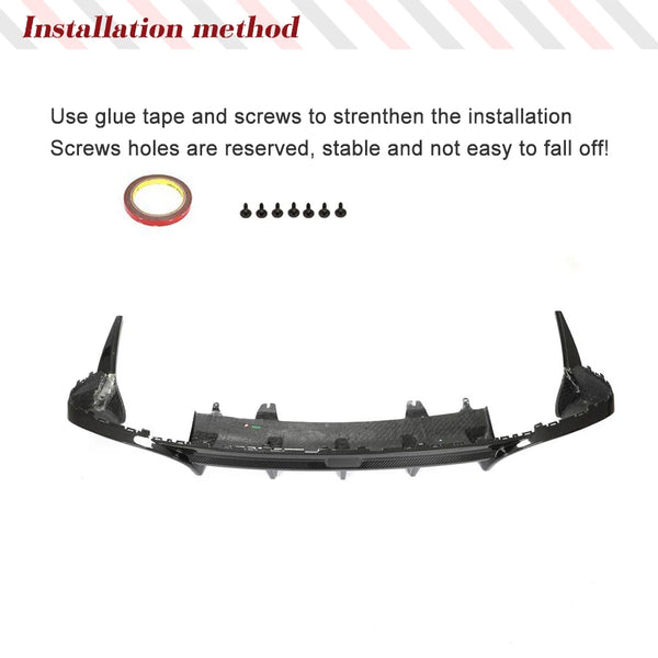 Carbon Fiber Rear Bumper Diffuser for Audi A4 B9.5 S-Line / S4 (2020-2023)