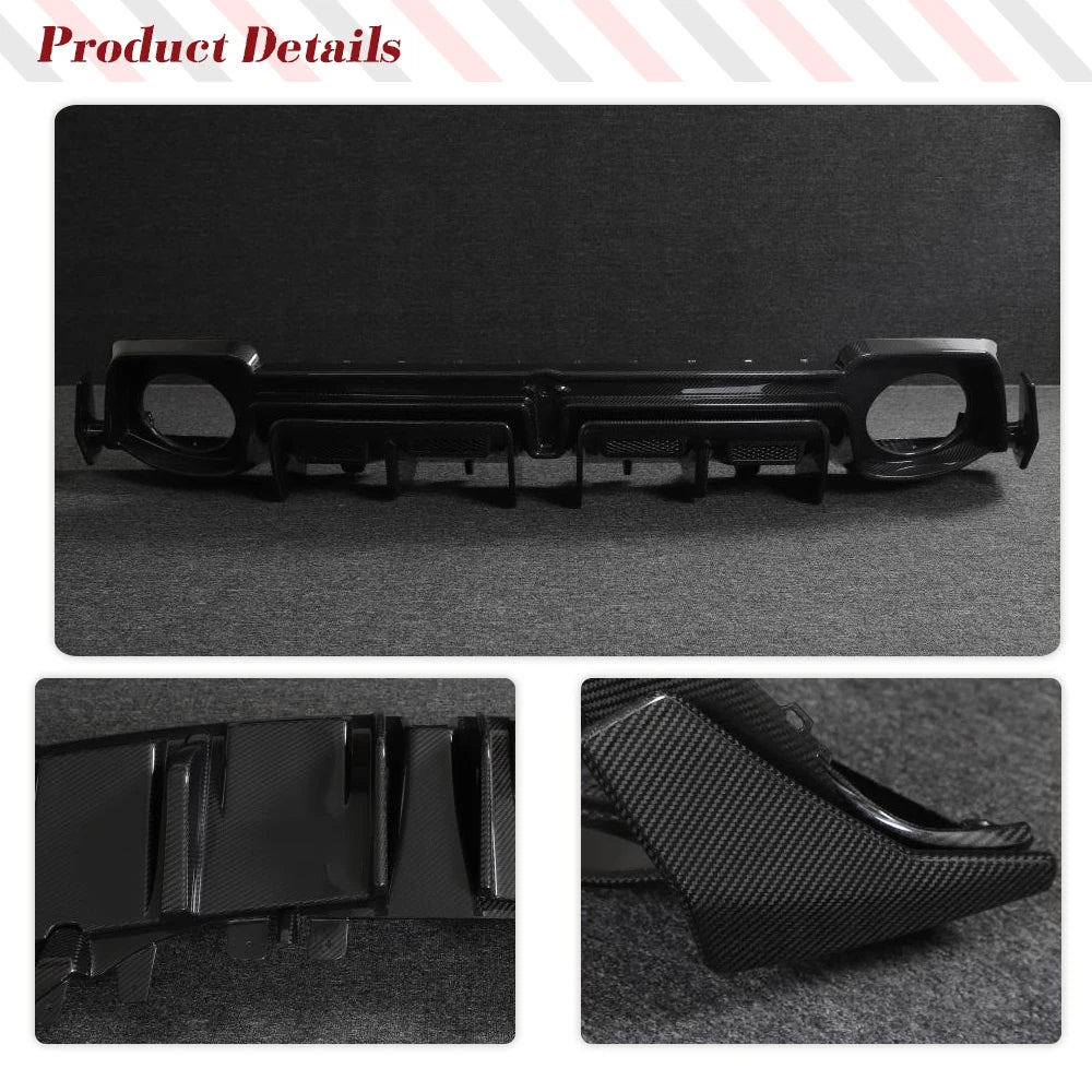Carbon Fiber Rear Bumper Diffuser Lip Spoiler for Audi R8 V10 GT Performance Coupe (2023)