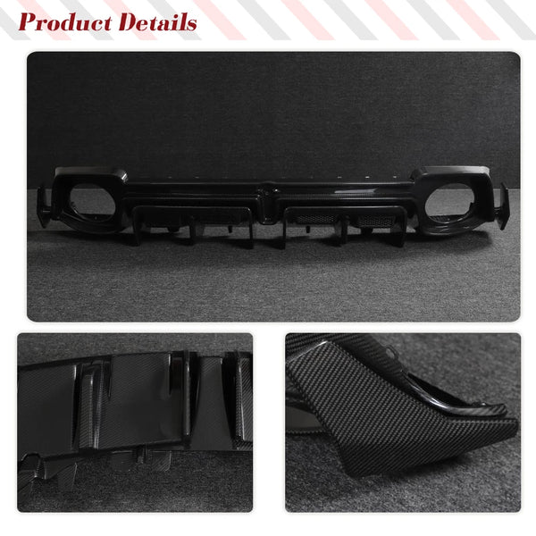 Carbon Fiber Rear Bumper Diffuser Lip Spoiler for Audi R8 V10 GT Performance Coupe (2023)
