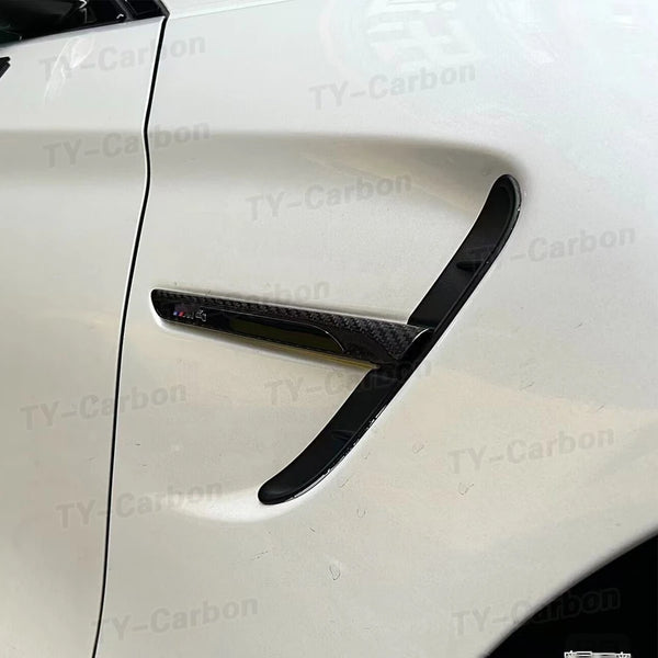 Dry Carbon Fiber Side Fender Air Vent Flow Trim for BMW M3 F80 / M4 F82 / M4 F83 (2014-2020)