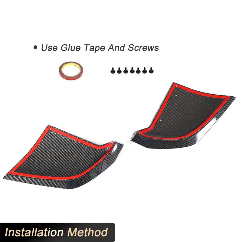 Carbon Fiber Rear Bumper Side Splitters for Audi R8 Coupe / Spyder (2016-2018)