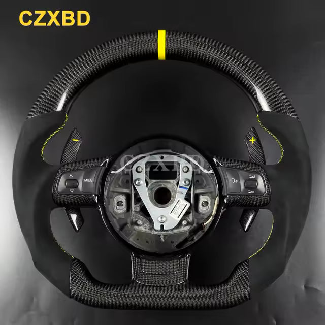 Carbon Fiber Steering Wheel with Leather / Alcantara for Audi R8 / TT (2006-2015)