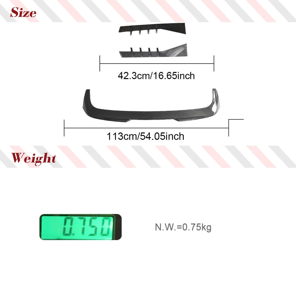 Carbon Fiber Rear Roof Spoiler & Side Wing Lip for BMW M3 Touring G81 (2022-2023)