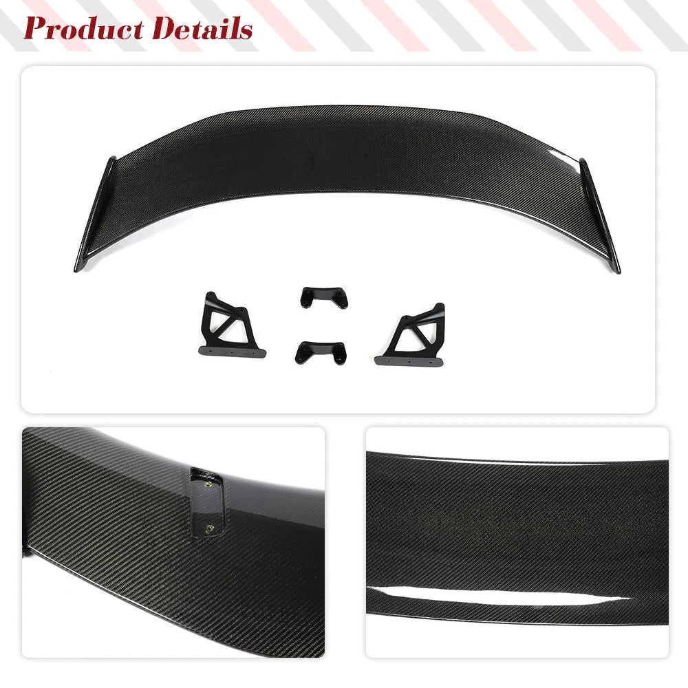 Carbon Fiber Rear Trunk Spoiler Wing for Porsche Cayman Boxster 981, 718, 987, 911 GT4 (2016-2019)