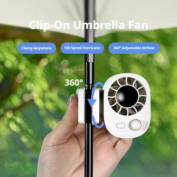360� Rotatable Clip-On Car Fan - Rechargeable Cooler
