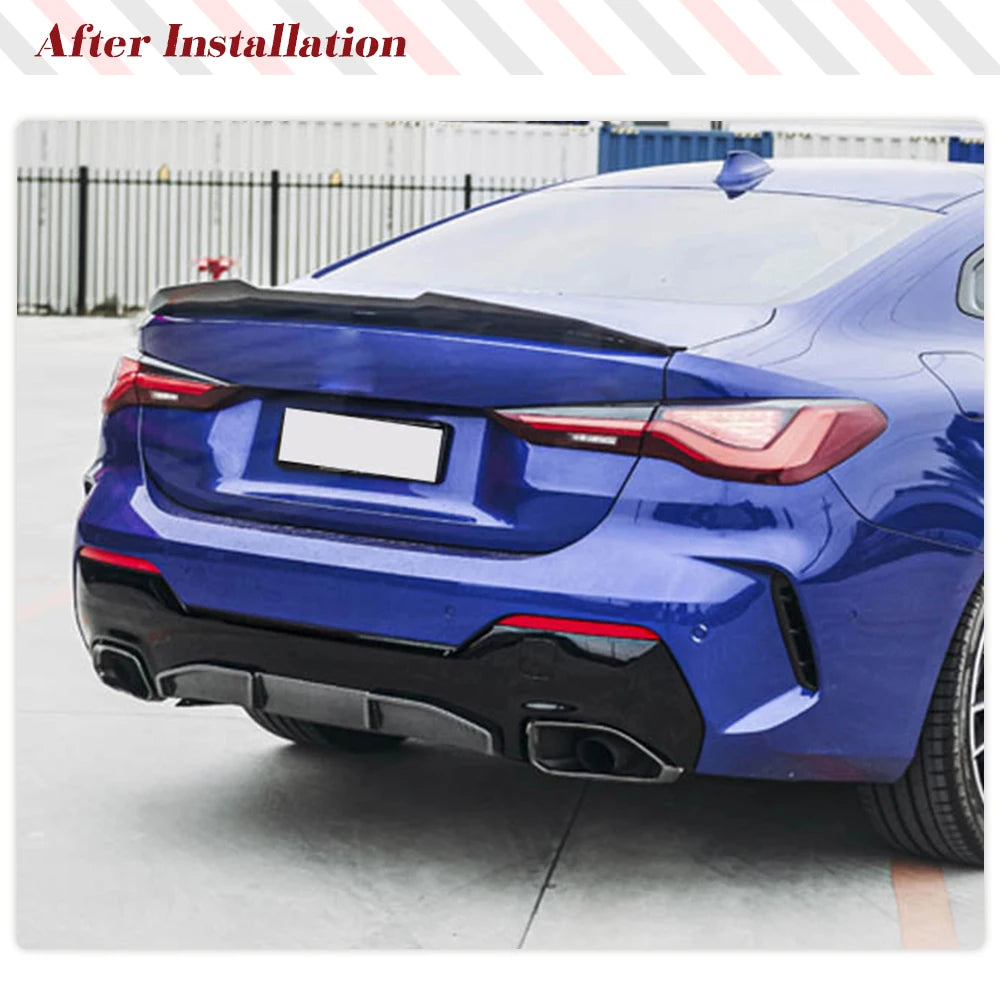 Dry Carbon Fiber High Kick Rear Trunk Spoiler Wing for BMW 4 Series G22 / M4 G82 (2021-2023)