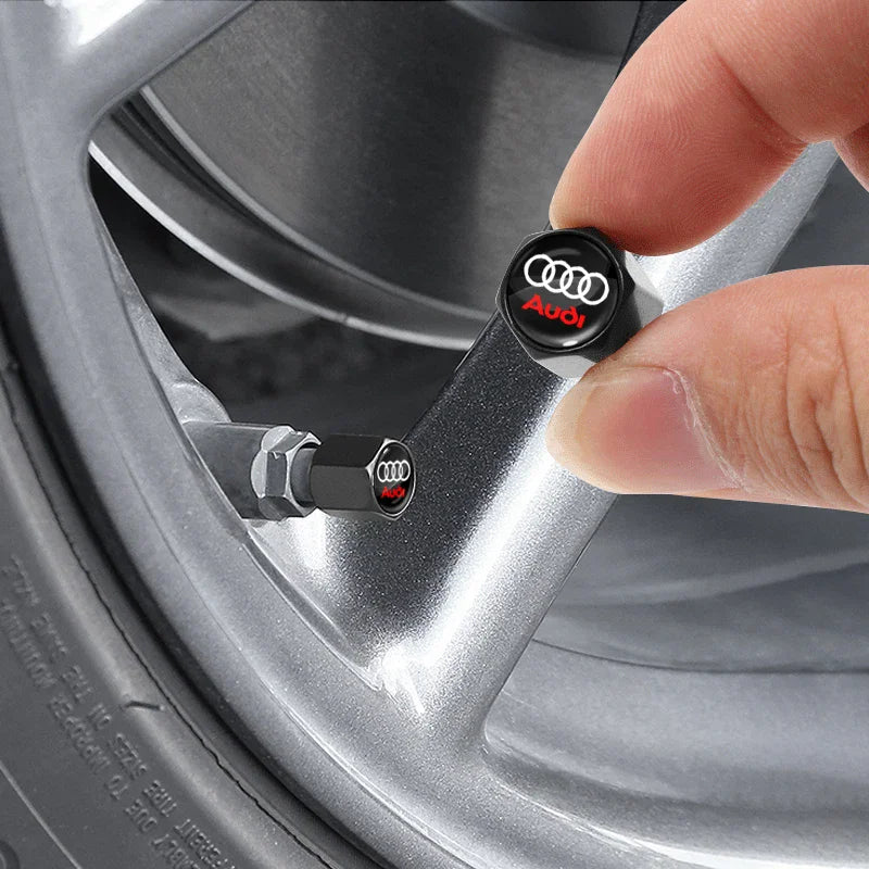 Valve Stem Caps for Audi - Keychain Locking Tool