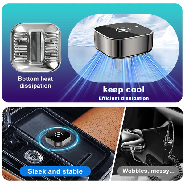 2-in-1 Wireless CarPlay Adapter - Plug & Play Conversion