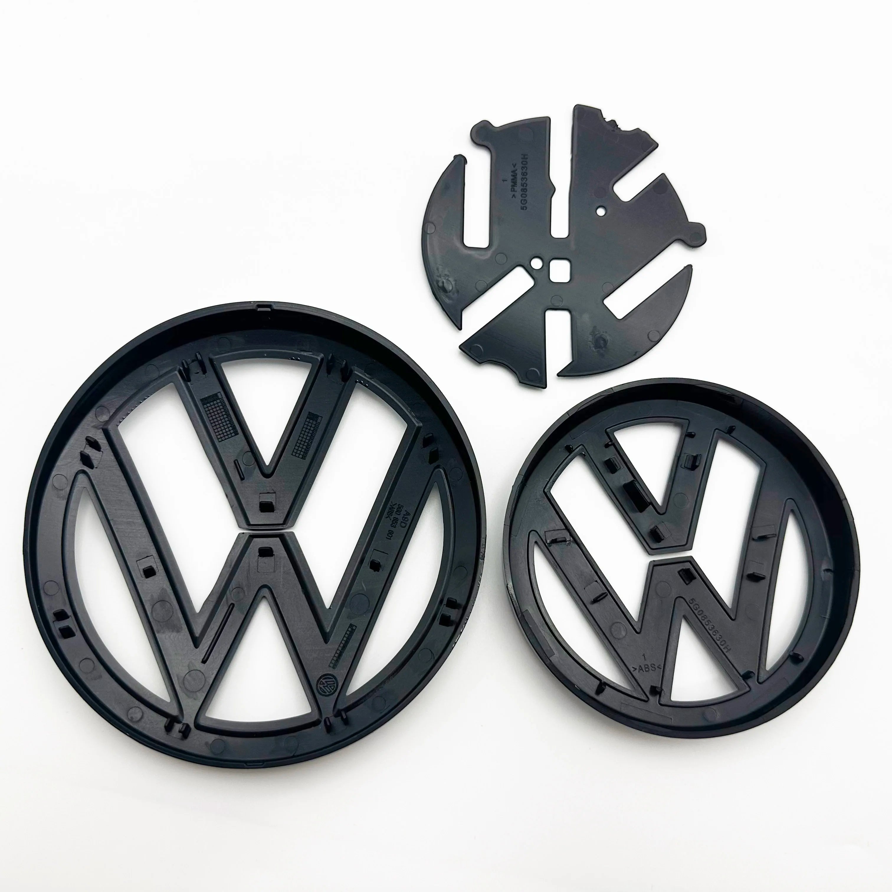 Gloss Black Emblem Set for Volkswagen Golf MK7 (Front & Rear)