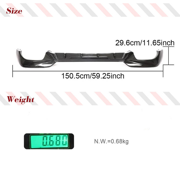 Carbon Fiber Rear Bumper Diffuser Lip for BMW 3 Series G20 / G21 M340i (2019-2021)