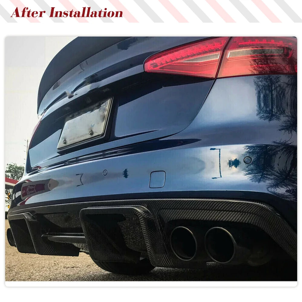 Carbon Fiber Rear Diffuser for Audi A4 S-Line / S4 B8.5 Sedan (2013-2016)