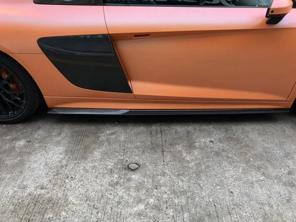 Carbon Fiber Side Skirts Upgrade for Audi R8 V10 Coupe (2016-2018) - EuroSpeed