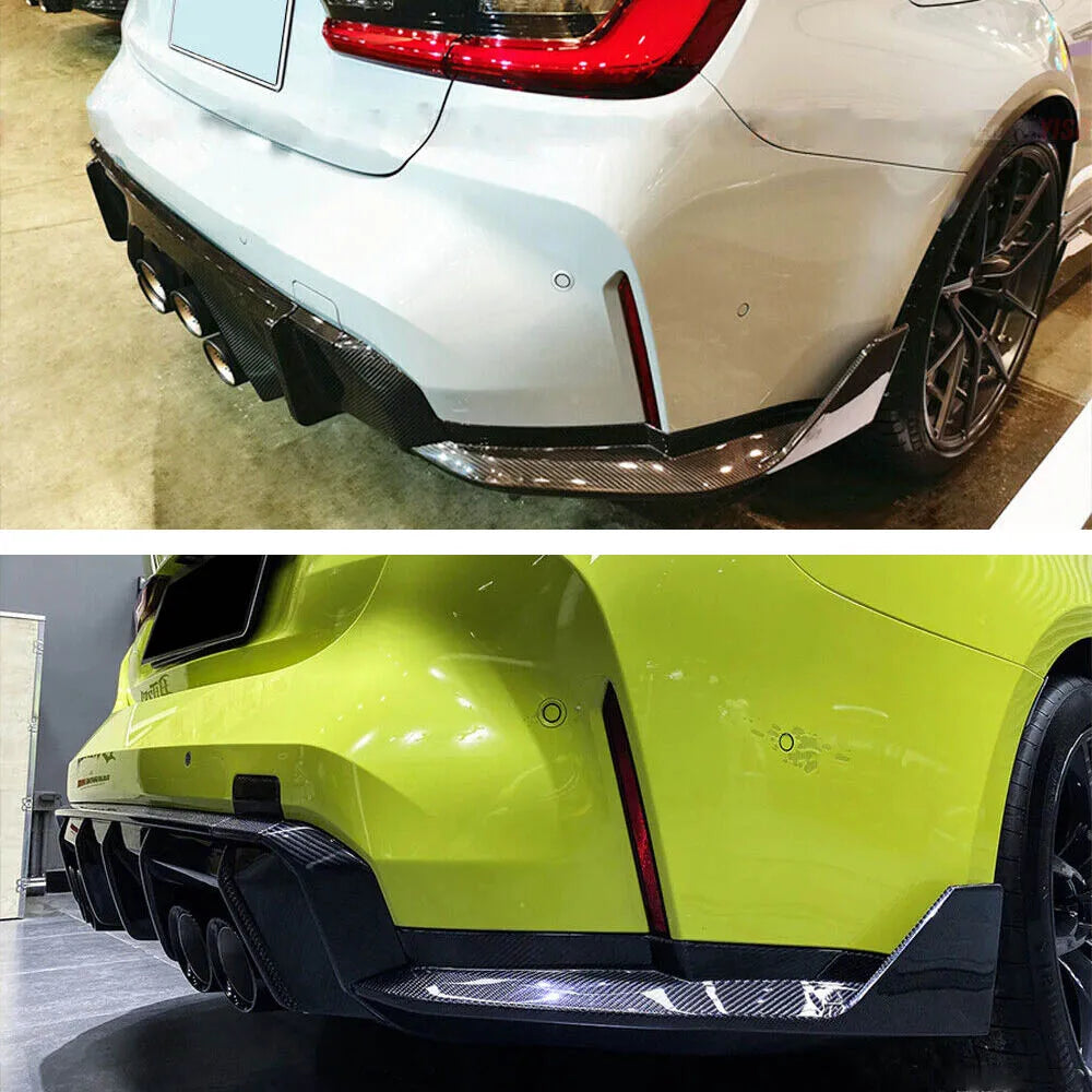 Dry Carbon Fiber Rear Bumper Canard Splitters for BMW M4 G82 (2021-2022)