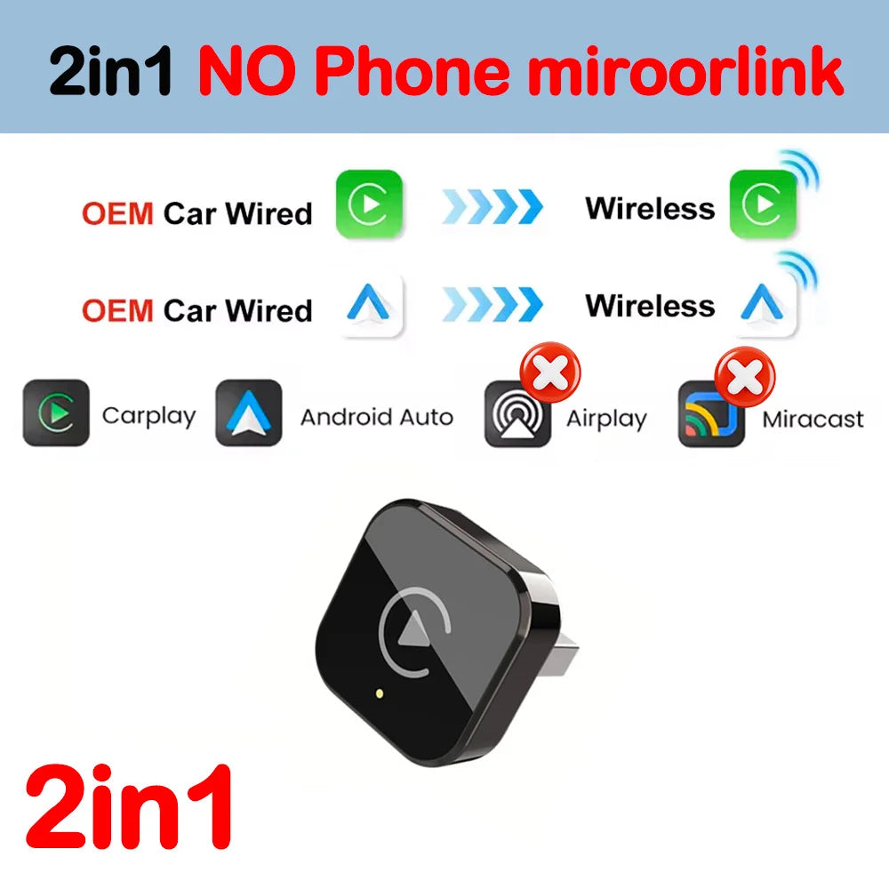 4-in-1 Smart CarPlay Adapter - Wireless Conversion Hub