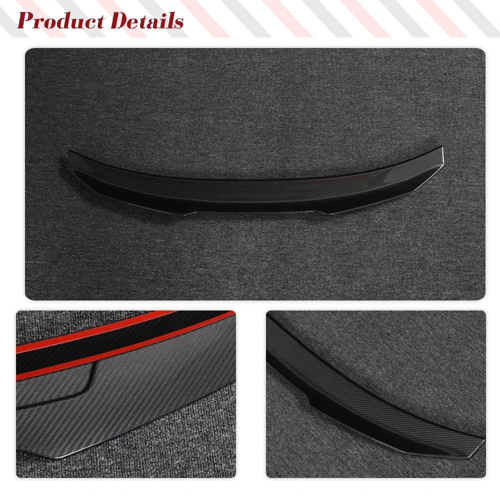 Dry Carbon Fiber High Kick Rear Trunk Spoiler Wing for BMW 4 Series G22 / M4 G82 (2021-2023)