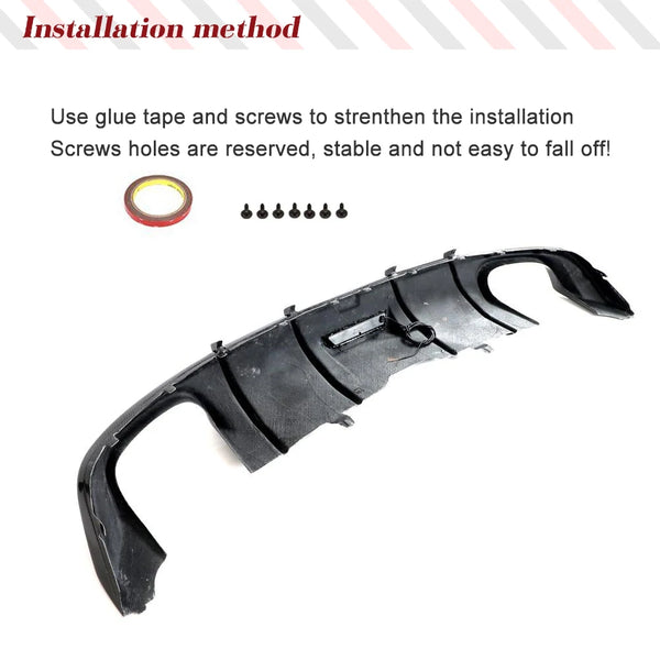 Carbon Fiber Rear Diffuser with LED Light for Audi A5 S-Line / S5 B9 (2017-2020)