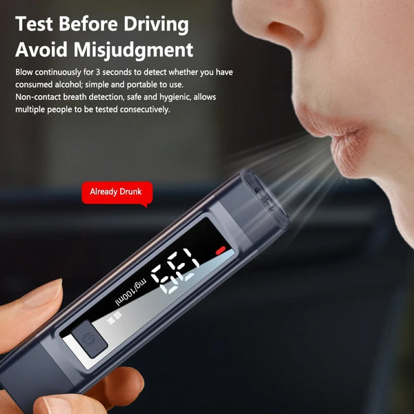 Digital Alcohol Breath Tester - Precision Drunk Driving Detector