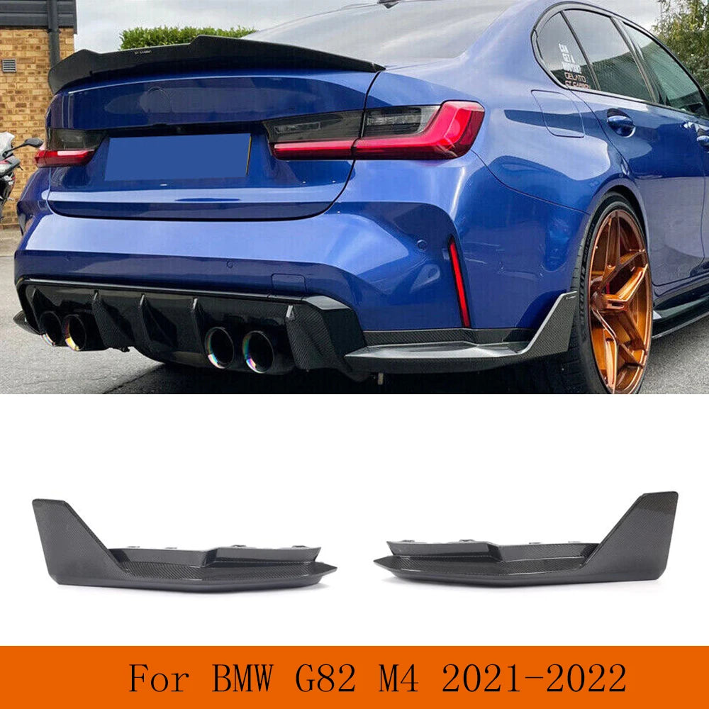 Dry Carbon Fiber Rear Bumper Canard Splitters for BMW M4 G82 (2021-2022)