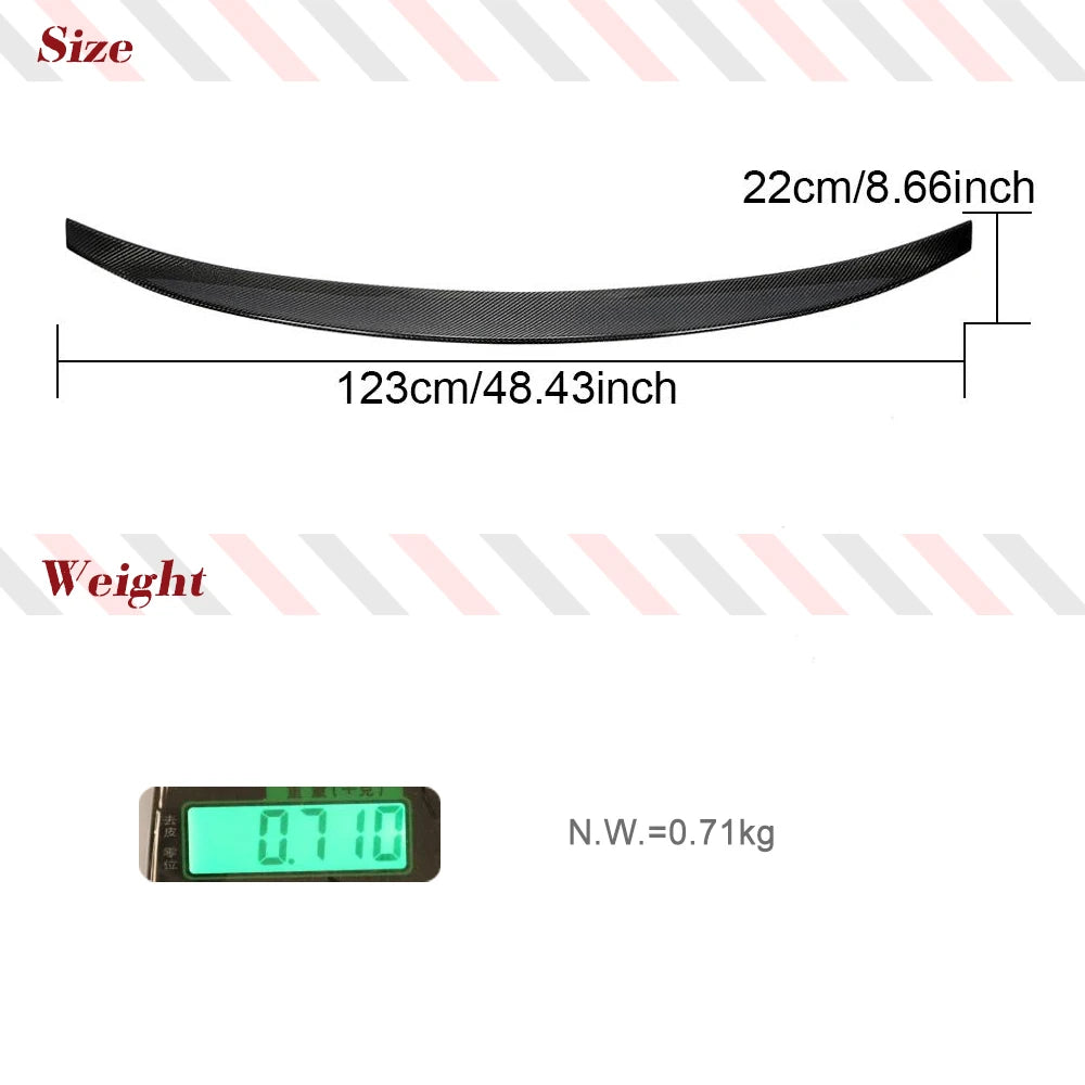 Carbon Fiber Rear Trunk Spoiler Lip for Audi A5 / S5 / RS5 Coupe B9 (2017-2022)