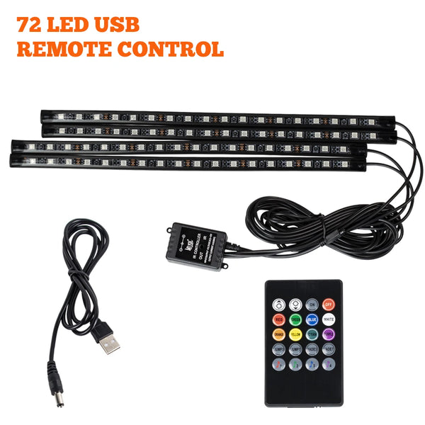 RGB Car Interior Foot Lights - Music Sync Underglow Kit