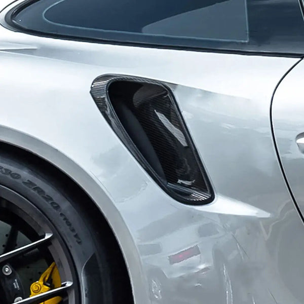 Carbon Fiber Side Fender Air Intake Scoops Vents for Porsche 911 991 Turbo S (2014-2016)