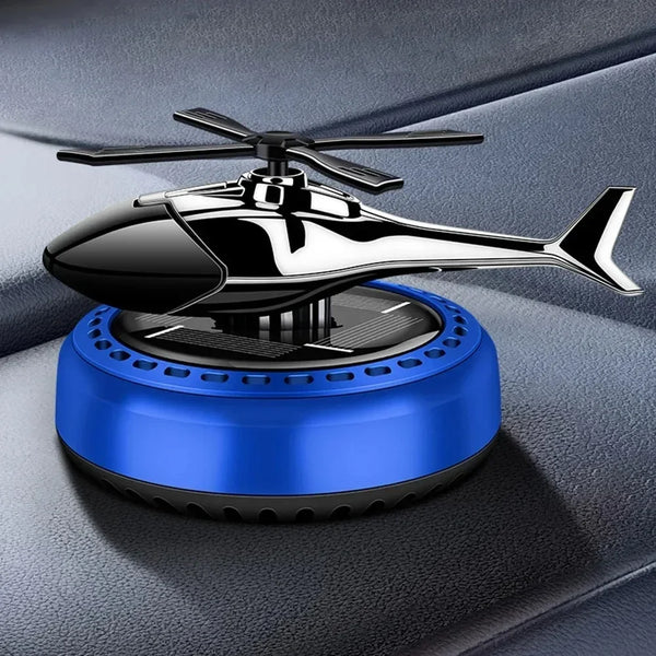 Solar Helicopter Car Air Freshener - Rotating Aromatherapy Diffuser