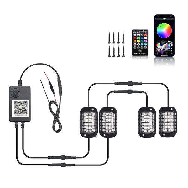 RGB Neon LED Rock Lights - Chassis Underglow Kit