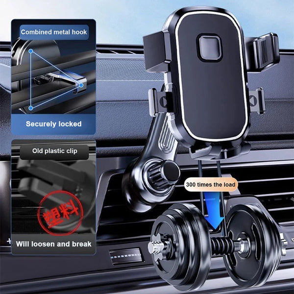 Gravity Air Vent Phone Holder - Spiral Hook Mount