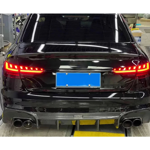 Carbon Fiber Rear Bumper Diffuser for Audi A4 B9.5 S-Line / S4 (2020-2023)