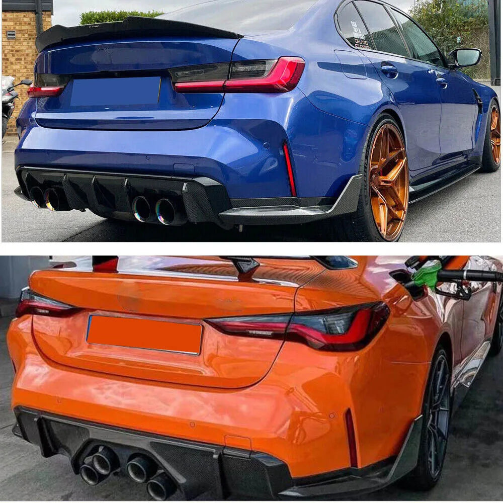 Dry Carbon Fiber Rear Bumper Canard Splitters for BMW M4 G82 (2021-2022)