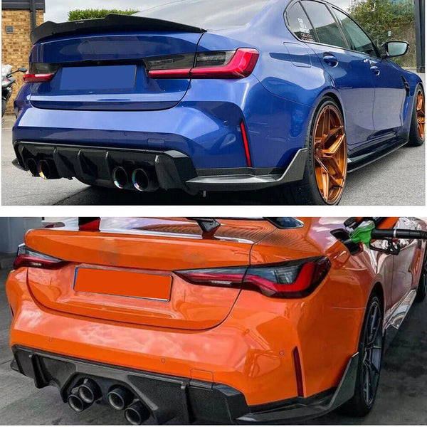 Dry Carbon Fiber Rear Bumper Canard Splitters for BMW M4 G82 (2021-2022)