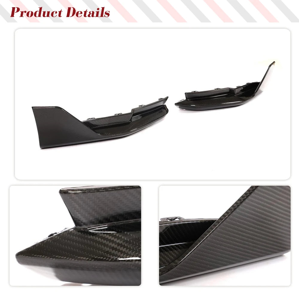 Dry Carbon Fiber Rear Bumper Canard Splitter Flaps for BMW M3 G80 (2021-2022)