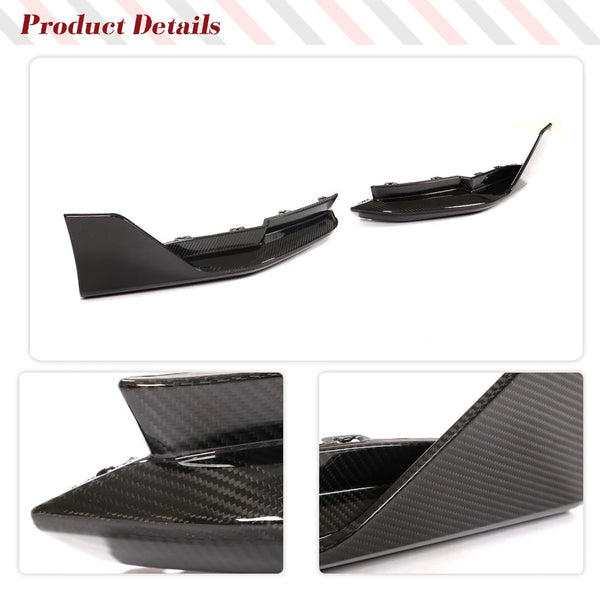 Dry Carbon Fiber Rear Bumper Canard Splitter Flaps for BMW M3 G80 (2021-2022)