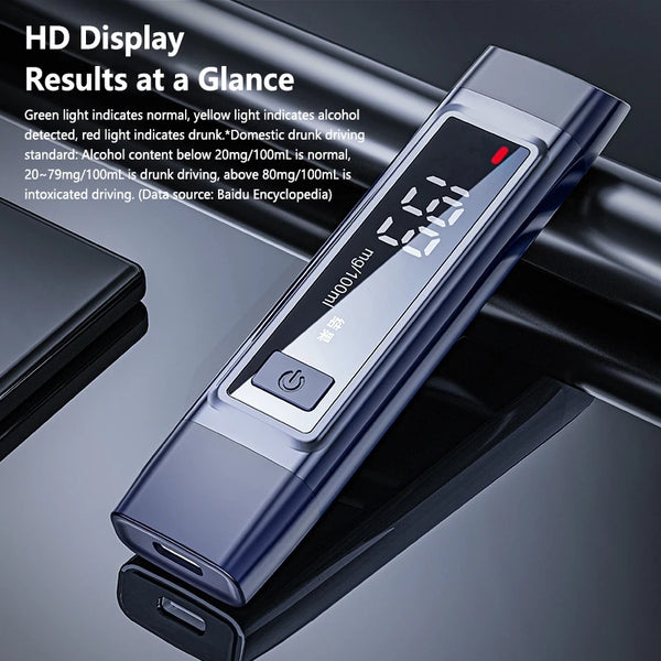 Digital Alcohol Breath Tester - Precision Drunk Driving Detector
