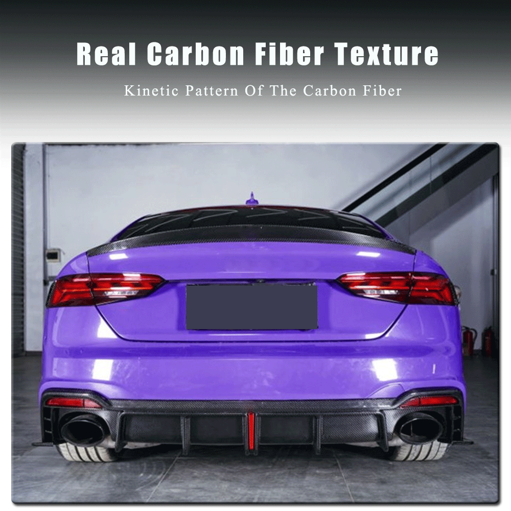 Carbon Fiber Rear Trunk Spoiler Lip for Audi A5 / S5 / RS5 Coupe B9 (2017-2022)