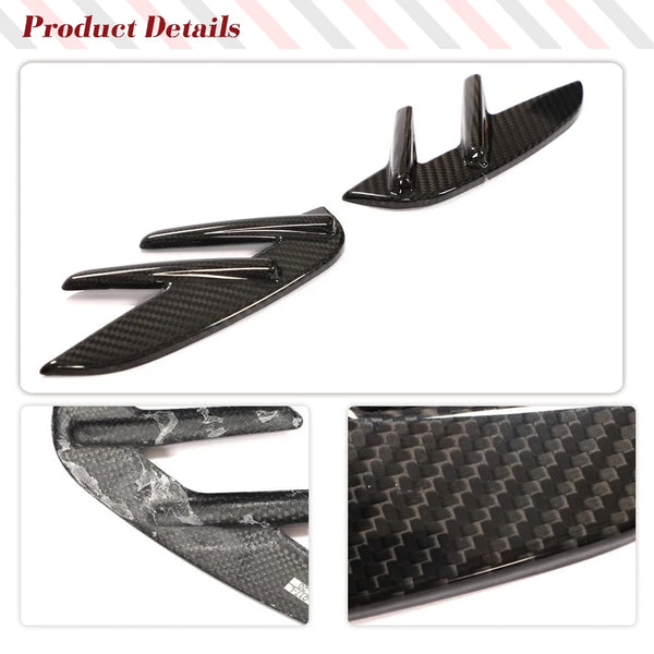 Dry Carbon Fiber Front Fender Air Vent Cover Trims for BMW M4 G82 / M4 G83 (2020-2023)