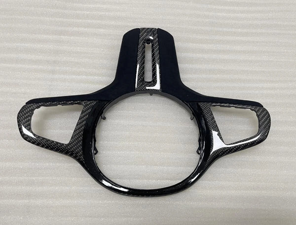Carbon Fiber Steering Wheel Trim for BMW X3M F97 / X4M F98 / X5M F95 / X6M F96 (2020-2023)