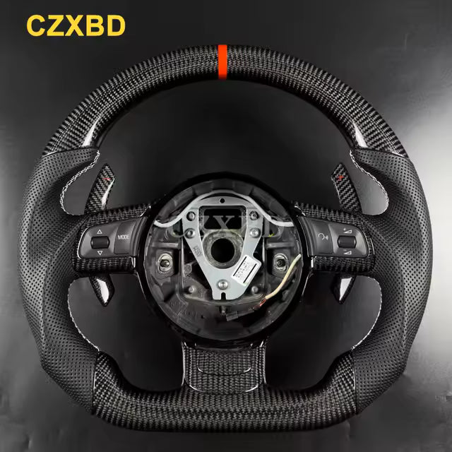 Carbon Fiber Steering Wheel with Leather / Alcantara for Audi R8 / TT (2006-2015)