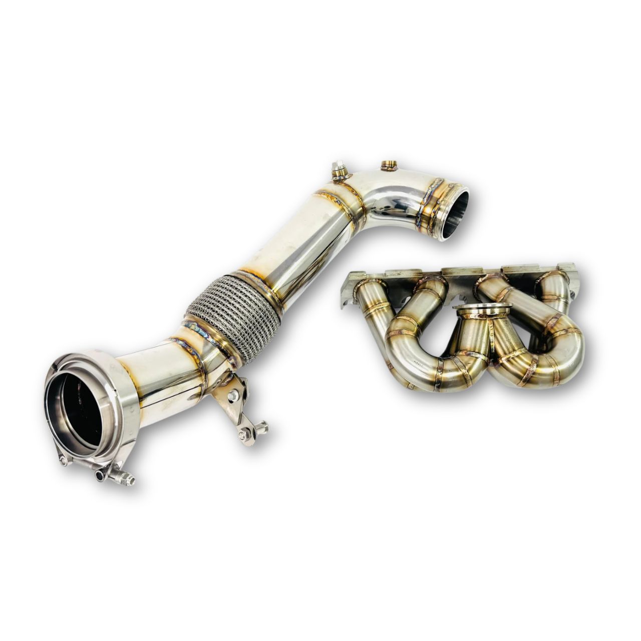 Stainless Steel Manifold & Downpipe Kit — VW Golf GTI / Golf R (MK5/MK6) / Audi A3 / S3 (8P) (2006–2014)