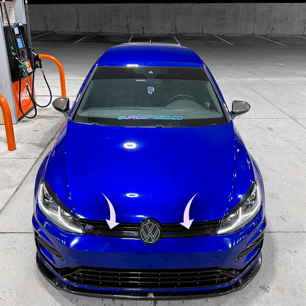 Grill Blackout Strips for Golf MK7.5 (Gloss Black) - EuroSpeed