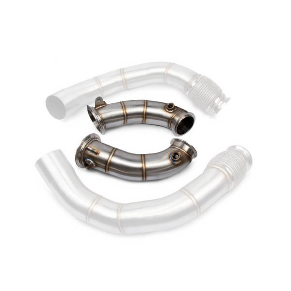 VRSF 3.5" Cast Stainless Steel Racing Downpipes — BMW M5 / M5 Competition / F91 / F92 / F93 M8 / F93 M8 Competition (F90) (2018–2023)