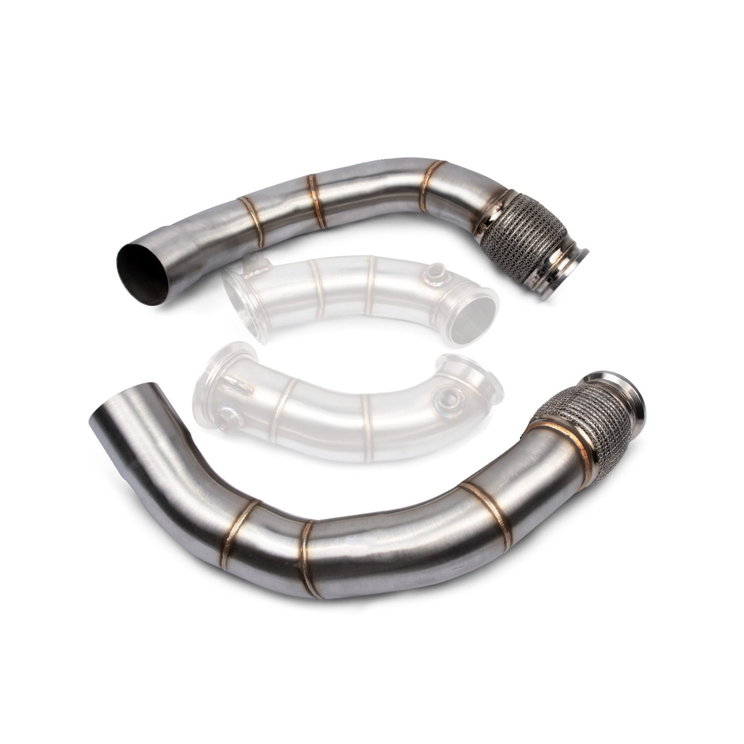 VRSF 3.5" Cast Stainless Steel Racing Downpipes — BMW M5 / M5 Competition / F91 / F92 / F93 M8 / F93 M8 Competition (F90) (2018–2023)